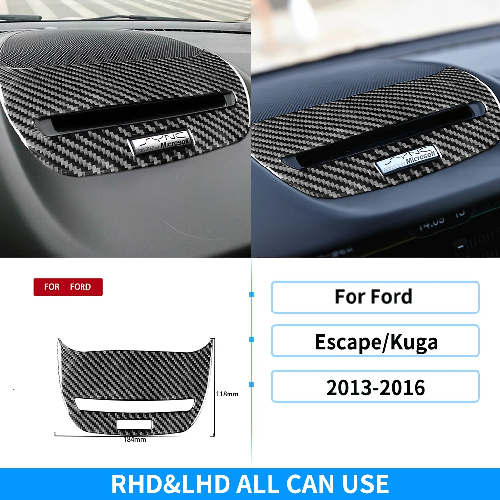 For  Escape/Kuga 2013-2016 Center Console Top Sticker Cover Trim Real   Stickers - £89.29 GBP