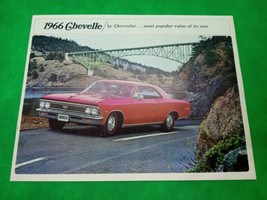 Original 1966 Chevrolet Chevelle Brochure 66 Chevy SS 396 Malibu Fc3  - £8.10 GBP