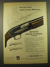 1958 Browning Double Automatic Shotgun Ad - The gun that dares to be different - $18.49