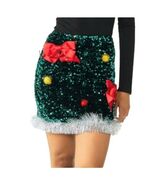 NEW Love On A Hanger Green Sequin Xmas Tree Skirt Size S - $26.77 CAD