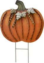 Pumpkin Garden Stake Metal Pumpkin Yard Sign Fall Decor, Decorative Pump... - $40.19