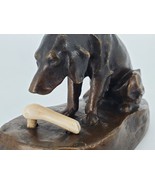 Friedrich Gornik Bronze Sculpture Desk Bell Dog Golden Retriever Setter ... - £1,768.51 GBP