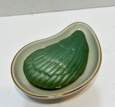 Vintage Ben Rickert Sea Shell Ceramic Soap Dish with Perfumed Shaped Soap Unused - £15.61 GBP