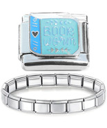 Starter Bracelet and Book Worm Italian Charm - 90s Vintage Jewelry CT8476 - $14.77 CAD