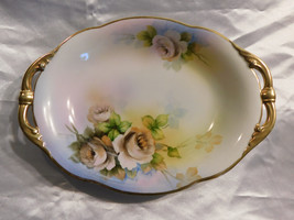Nippon Floral Serving Dish with Gold Painted Handles # 21258 - £10.08 GBP