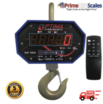 Optima Scales OP-925A 6,000 lb Heavy Duty Crane Scale Bright LED Display Remote - £583.10 GBP