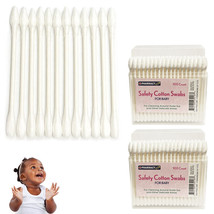 200 Count Safety Cotton Swabs Baby Children Gentle Clean Ears Nose Doubl... - $21.99