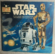 STAR WARS (1979) Buena Vista 7&quot; 33-1/3 record &amp; book VG - $276.61 MXN