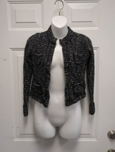 Loft sweater jacket black and white - £11.86 GBP