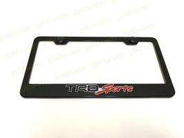 3D TRD Sport Emblem Black Powder Coated Metal Steel License Plate Frame ... - $23.92