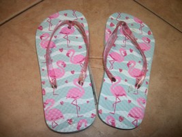 girls flip flops size13-1 nwt flamingo&#39;s and hearts - £5.50 GBP