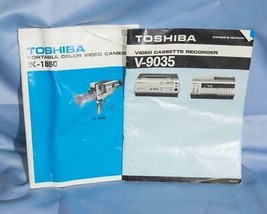 Vtg Toshiba IK-1850 Fotocamera &amp; VCR V-9035 Istruzioni Manuale Dq - £29.00 GBP