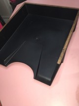 Black Desk Paper Tray-RARE VINTAGE-SHIPS SAME BUSINESS DAY - £14.91 GBP