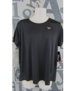 New Reebok Black Short Sleeve T-Shirt Men 2XL Mesh Lower Back Men 2XL Slim $40 - $22.00