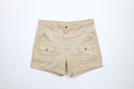 Vtg 70s Streetwear Mens 34 Distressed Flat Front Above Knee Cotton Twill Shorts - £46.57 GBP