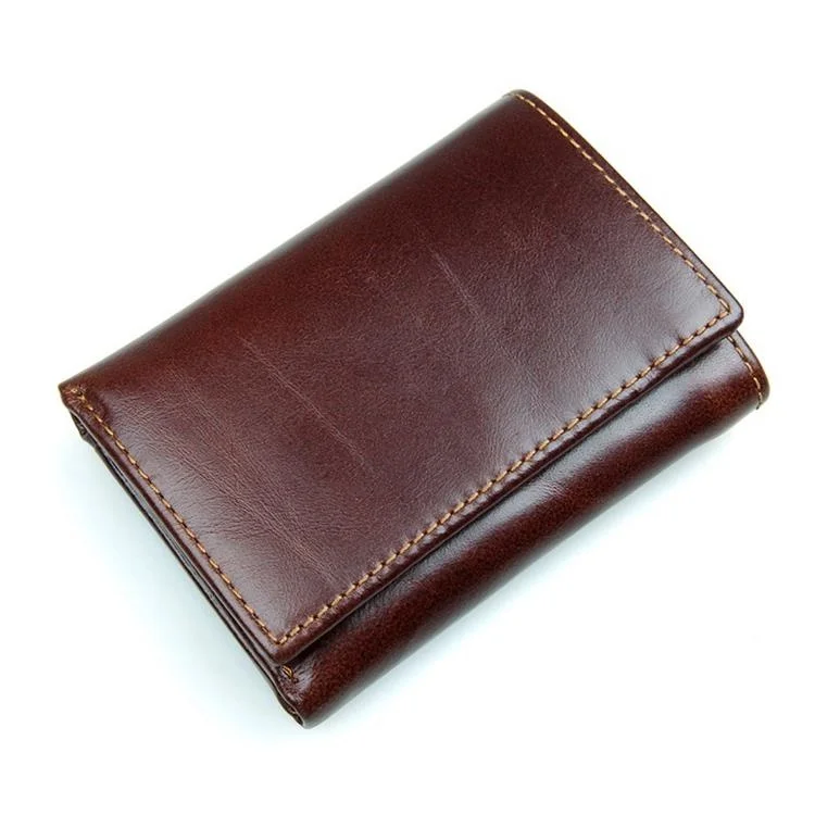 Luxury Brand Designer Full Grain Genuine Leather Short Wallet For man 3 Folds Pu - $325.03