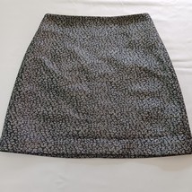 Loft Petites Back Zipper Women&#39;s Black &amp; Silver Skirt Size 4P Measured W... - €9,48 EUR