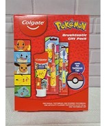 NIB Colgate Pokemon Brushtastic Gift Set Pack 2 Toothbrush and 4.6 oz To... - $9.74