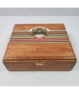 Ashton Cabinet No 7 Cigar Box Wood 8x7x3 Inch EMPTY Tobacciana - $22.62