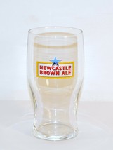 Newcastle Brown Ale Beer Clear Glass Tall Collectable - $11.85