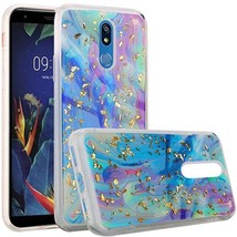 For Lg K40 Marble Glitter Case Colorful Galaxy - £4.52 GBP