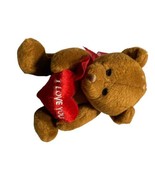 Anico Int&#39;l Plush Brown Teddy Bear with Red I Love You Heart  Anniversar... - £7.76 GBP