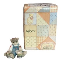 Vintage 1996 Enesco Calico Kittens Itty Bitty Kitty Figurine Tuna Salmon... - £3.90 GBP