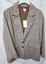 A New Day Women's Size XXL Brown/Black Houndstooth Print Oversized Blazer Jacket image 3