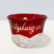 Duncan &amp; Miller Antique Ruby Red Flash Glass Gettysburg 1863 Button Arches Cup - £11.71 GBP