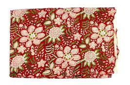 Hand Block Printed Indian Soft Cotton Fabric by The Yard, Printed Flower Fabric  - £15.97 GBP+