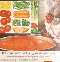 1962 Campbells Soup Advertisement Color Planned Food Chef Vegetables HM2K - $29.99