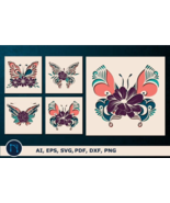 multilayer floral butterfly SVG bundle - $68.38 CAD