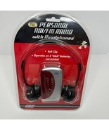 Tozai Personal AM/FM Radio w/ Headphones Belt Clip NEW in Package ATC-143 - $23.48