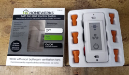 Homewerks 7150-02 LED 2-Way Panel Bathroom Light Switch for Ventilation ... - $24.99