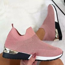 Sneakers Women Vulcanized Shoes Solid Color Shoe Pink 35 - £11.98 GBP