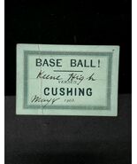 Original 1903 Baseball Ticket Cushing Academy Massachusetts VS Keene High  - $41.68 CAD