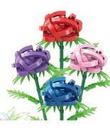 DIY rose flower blind box buliding blocks assemble toy - $21.93 CAD