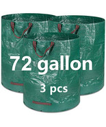 3 PCS 72 Gallon Garden Leaf Bags Reusable Yard Lawn Waste Bag - £19.45 GBP