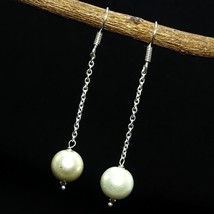 Mother Of Pearl Natural Gemstone Handmade Earrings Solid 925 Silver Jewelry - £3.69 GBP