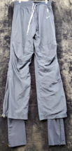 Nike Pants Women Small Gray 100% Polyester Pockets Logo Elastic Waist Drawstring - £18.31 GBP