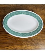 Laurel Leaf Pyrex Corning 11.5&quot; X 7.75&quot; Oval DINNER Plate 1950&#39;s - $22.75