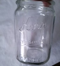 (2) Vintage Kerr Mason Self Sealing, Canning Pint Jars, 1 W Trademark  - £7.97 GBP