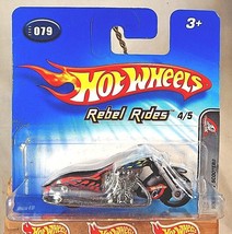 2005 Hot Wheels #79 Rebel Rides 4/5 SCORCHIN SCOOTER Black  Thailand Short Card - £6.48 GBP