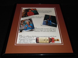 1985 Seagram&#39;s V.O. VO Whiskey Christmas 11x14 Framed ORIGINAL Advertise... - $34.64