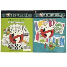 Vintage 1988 Ghostbusters II Coloring Book Flip N Fun Activity Pad Lot of 2 - $9.50