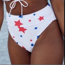 NEW AERIE Star Print High Waisted Bikini Bottom (Size XS) - £19.50 GBP