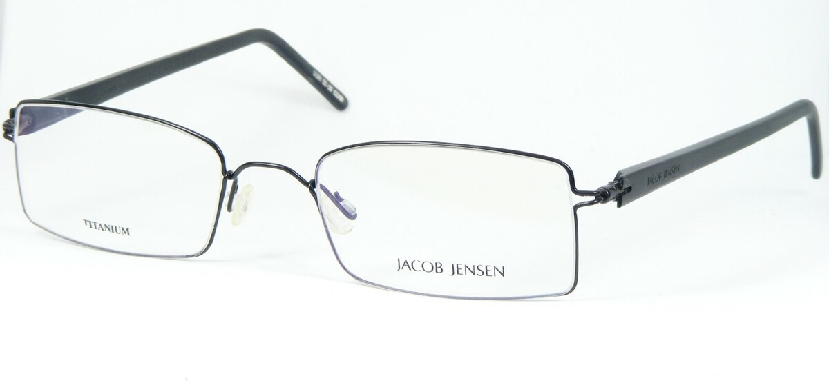 Jacob Jensen 525H C2290 Negro Gafas Montura de Titanio 52-20-142mm - $135.61