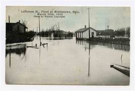Jefferson Street Flood UDB Postcard Middletown Ohio March 25, 1913 - £35.22 GBP
