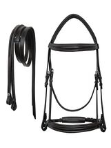 English All-Purpose Trail Leather Padded Bridle w/ Reins 803AX11 - $54.44+
