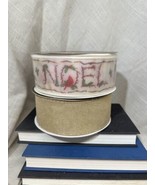 SWC Vintage Christmas Wired Ribbon Noel And Gold 2.5” - $17.77